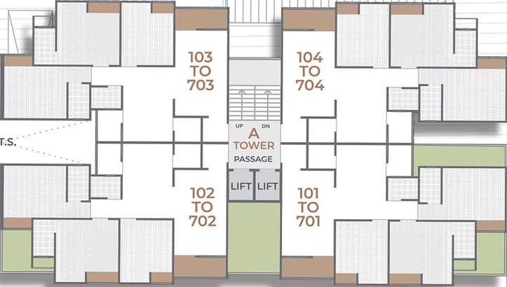 Floor Plan of Kamdhenu Serenity Sky in Ankhol, Vadodara - Image 186812