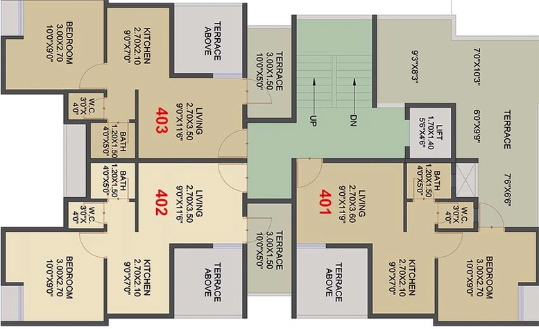 Floor Plan of Espree Reverie 2 in Wadgaon Sheri, Pune - Image 186890
