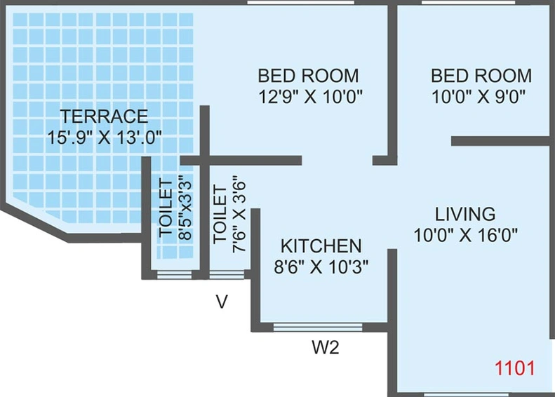 2 BHK Flat in Kshipra Ved Vihar in Ravet, Pune - Image 821859