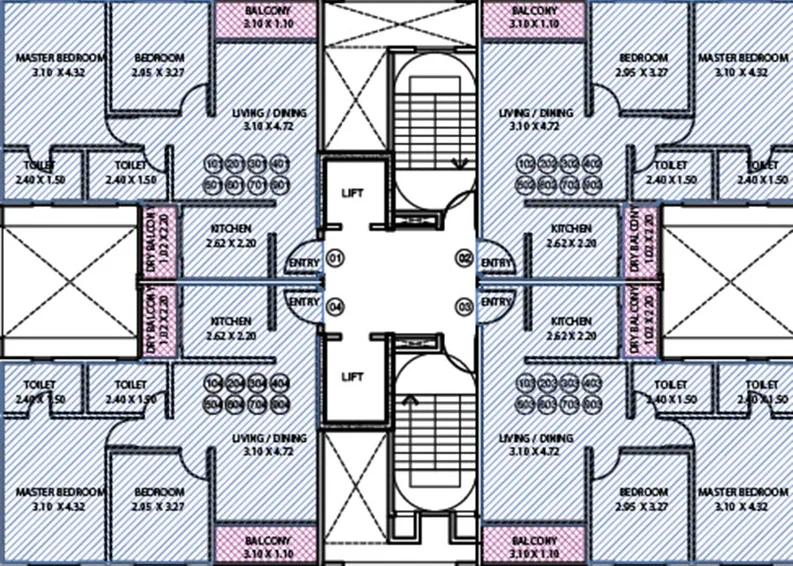 Floor Plan of Vascon Xotech 2 in Hinjewadi, Pune - Image 186915