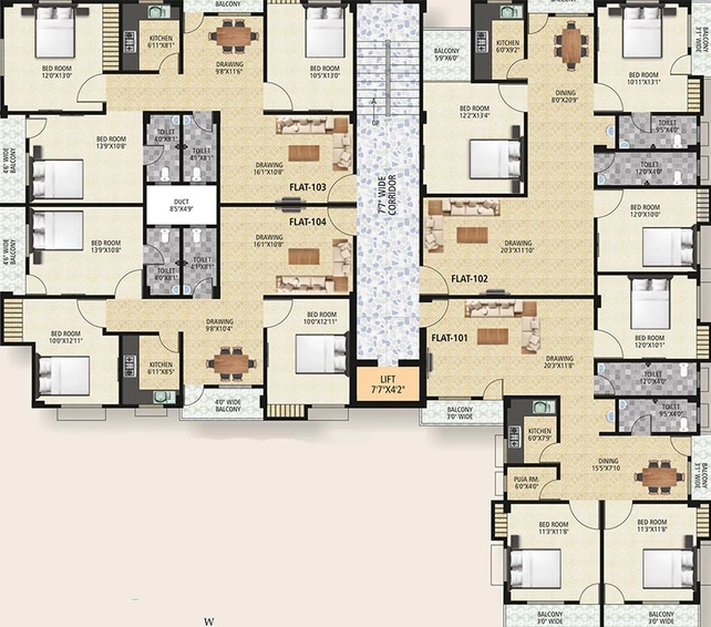 Floor Plan of Gayatri City in Phulwari Sharif, Patna - Image 186958