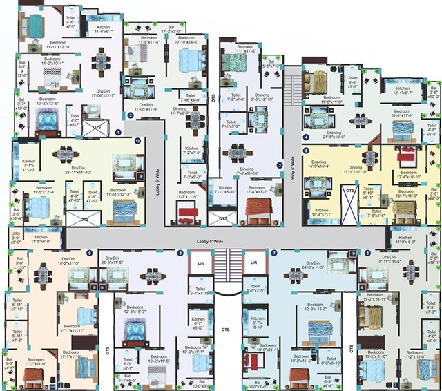 Floor Plan of RR LH Mansion in Digha Nahar Road, Patna - Image 186981
