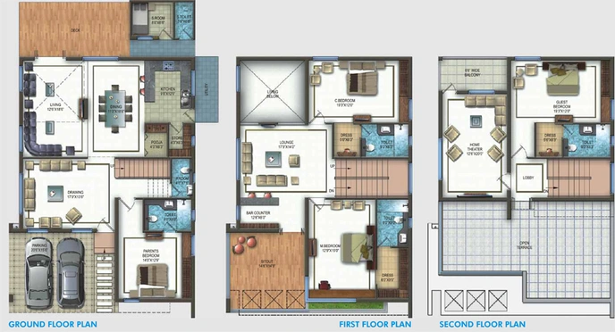 4 BHK House/Villa in Rajapushpa Cannon Dale in Kokapet, Hyderabad - Image 756640