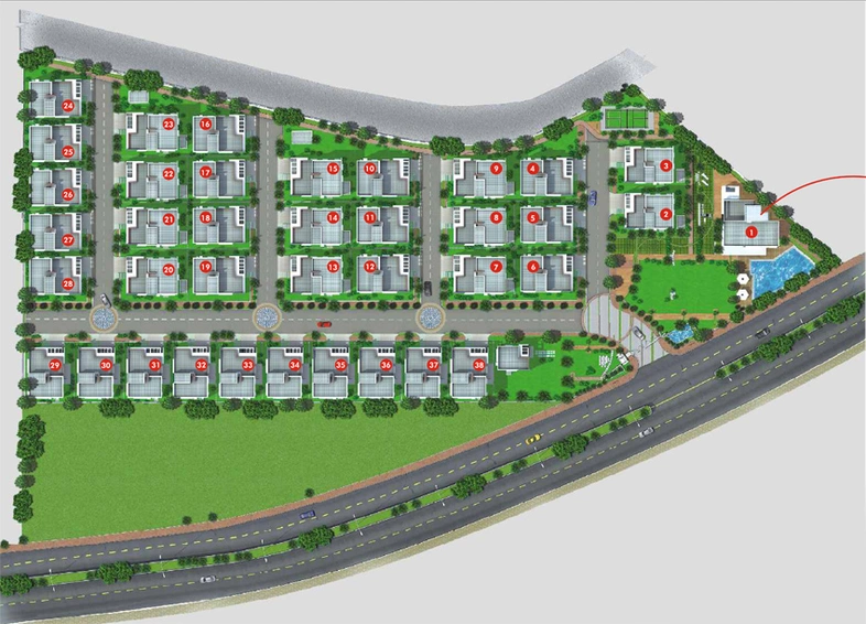 Master Plan of Rajapushpa Cannon Dale in Kokapet, Hyderabad - Image 116028