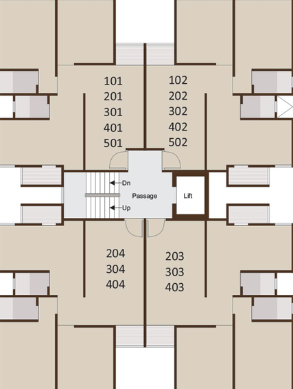 Floor Plan of Amar Krishna Empire in Chhani, Vadodara - Image 187018