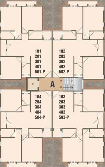 Floor Plan of Krishna Meridian in Bhayli Road, Vadodara - Image 187047