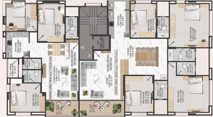 Floor Plan of Angal Nilay in Model Colony, Pune - Image 116418