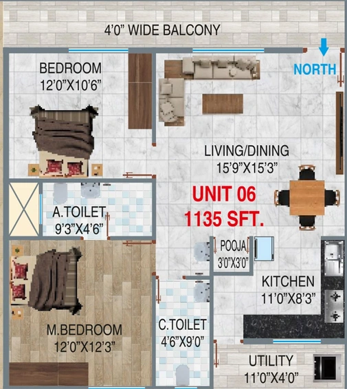 2 BHK Flat in Destiny Vasavi Pearl in Channasandra, Bangalore - Image 821944