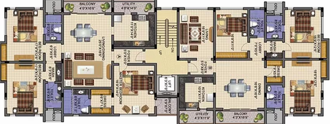 Floor Plan of Srivari Mayaa in RS Puram, Coimbatore - Image 187206