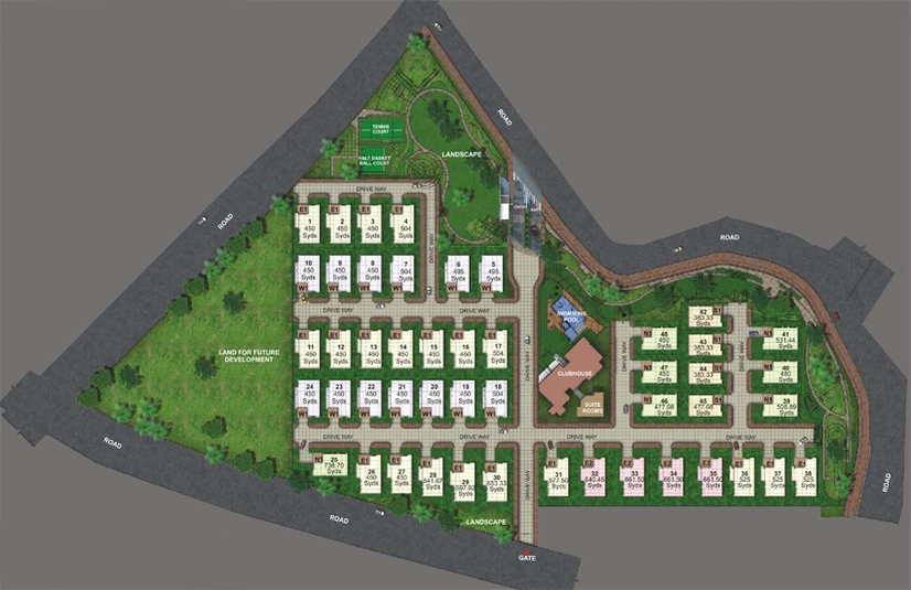 Master Plan of Rajapushpa Open Skies in Kokapet, Hyderabad - Image 115447