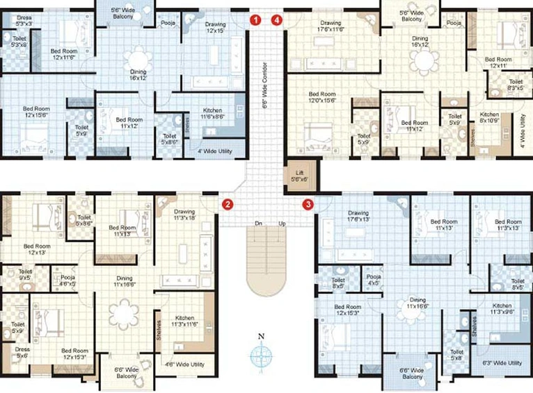Floor Plan of Sri Sreenivasa Banjara Classic in Banjara Hills, Hyderabad - Image 187211