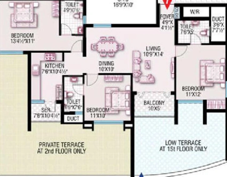 3 BHK Flat in Crescent Heights in Kismatpur, Hyderabad - Image 821980