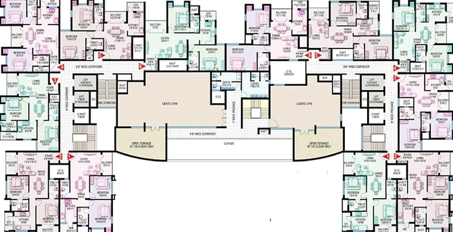 Floor Plan of Crescent Heights in Kismatpur, Hyderabad - Image 187219