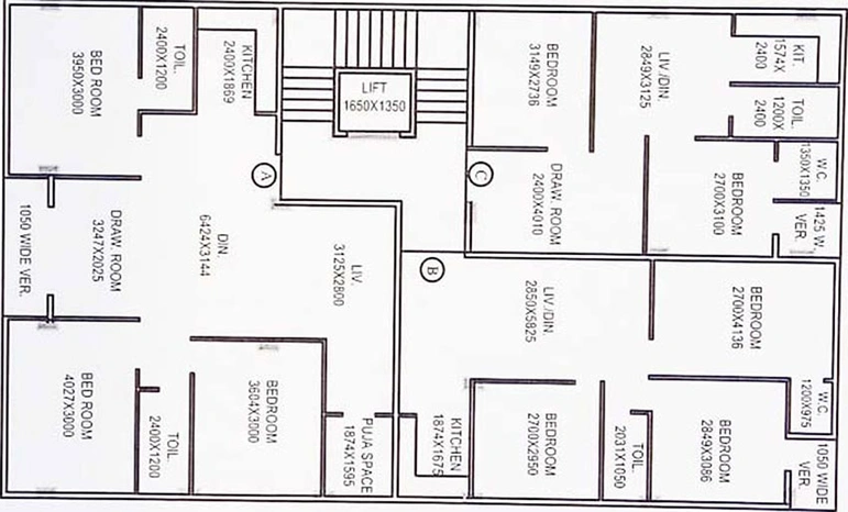 Floor Plan of AN Nirmala Krishnam in Lake Town, Kolkata - Image 187258