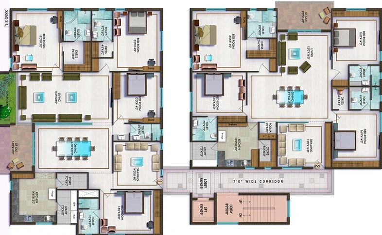Floor Plan of Sri Fortune Exotica in Jubilee Hills, Hyderabad - Image 187262