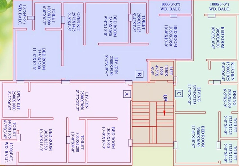 Floor Plan of AN Nirmala Sree in Lake Town, Kolkata - Image 187277