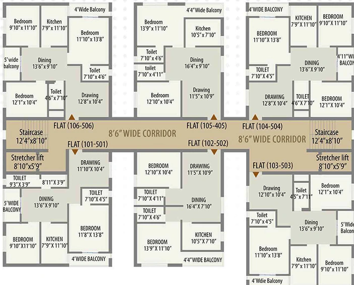 Floor Plan of Mahodadhi Blu Serene in Ranga Bazar, Bhubaneswar - Image 187310