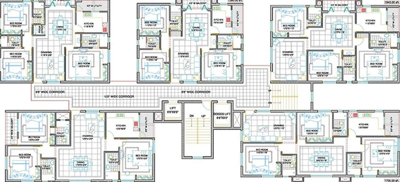 Floor Plan of Sri Sreenivasa Fortune Nest in Kondapur, Hyderabad - Image 187337