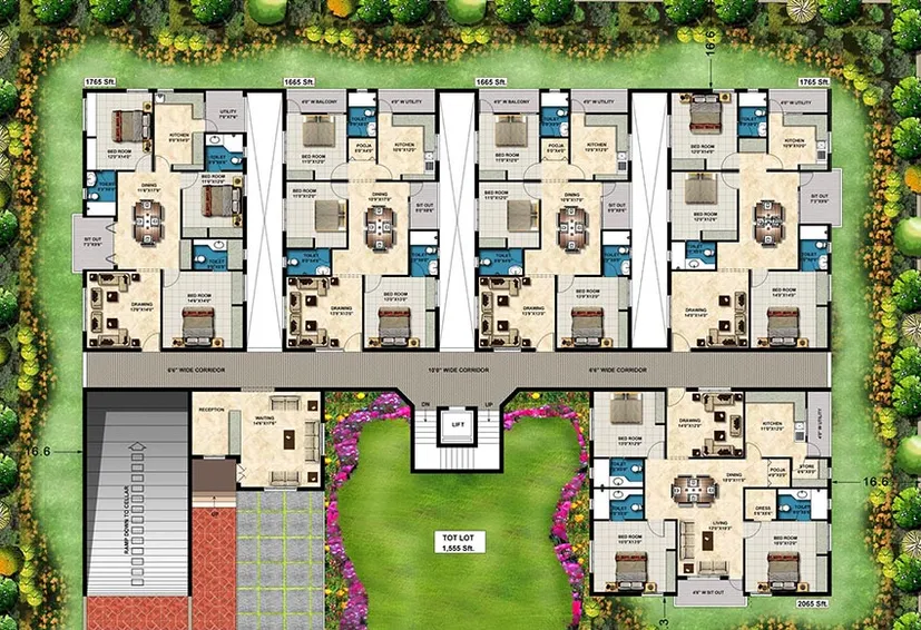 Master Plan of Sri Silver Springs in Pragathi Nagar, Hyderabad - Image 187363
