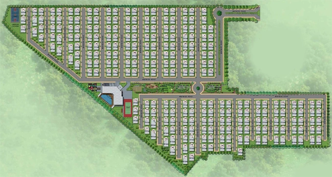 Master Plan of Rajapushpa Serene Dale in Tellapur, Hyderabad - Image 116041