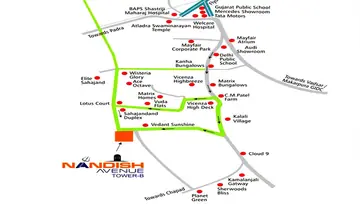 Location of Siddheshwari Nandish Avenue Tower B - Image 187425