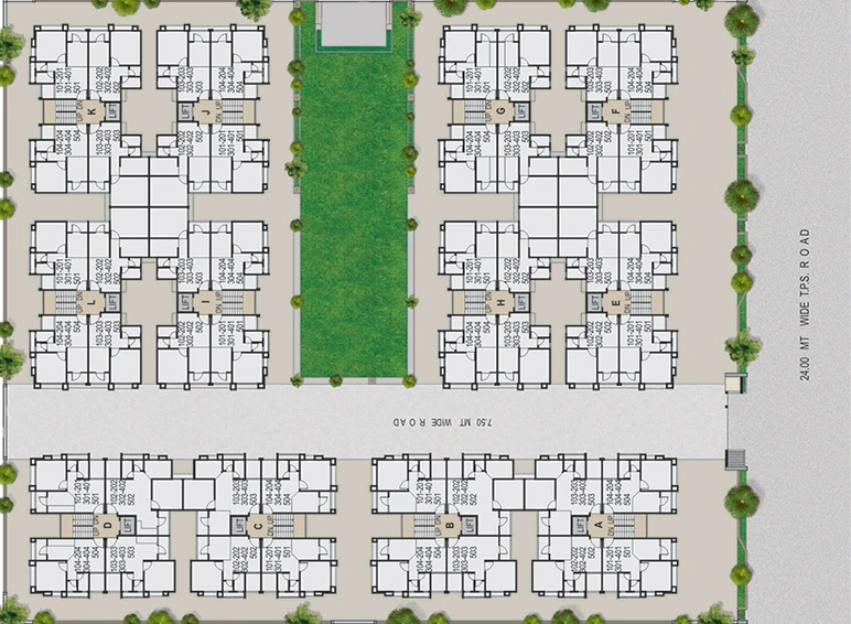Master Plan of Akshay Residency in Chandkheda, Ahmedabad - Image 187436