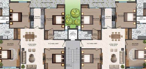 Floor Plan of Adore Presidential World in Sector 84, Faridabad - Image 187626