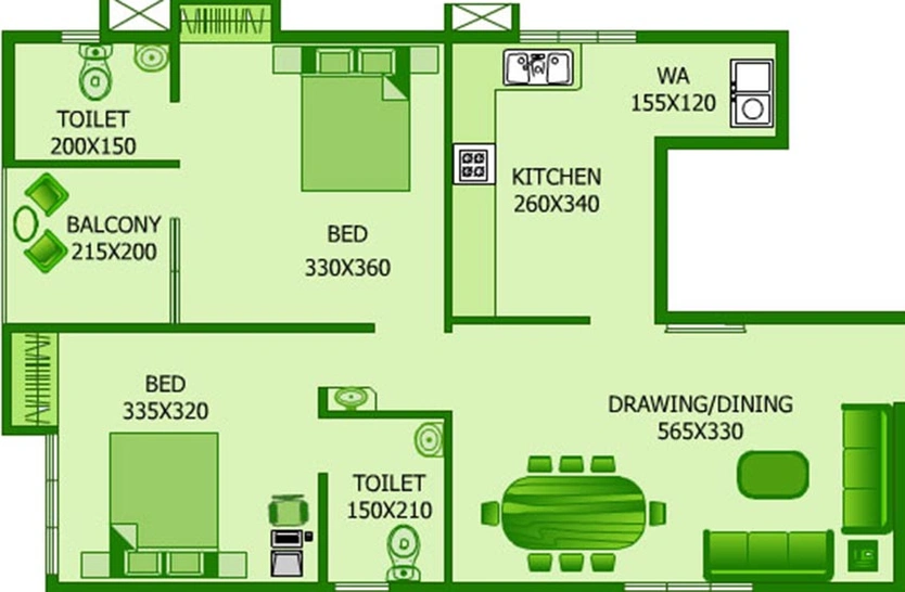 2 BHK Flat in Jewel Crest View in Kakkanad, Kochi - Image 822147