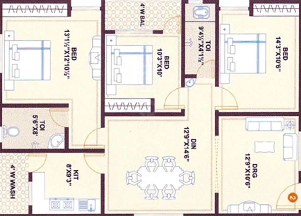 3 BHK Flat in Sree SV Heights in Bachupally, Hyderabad - Image 822160