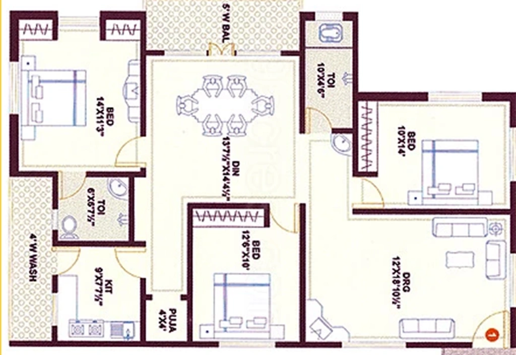 3 BHK Flat in Sree SV Heights in Bachupally, Hyderabad - Image 822161