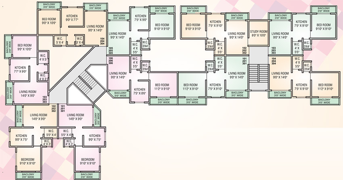 Floor Plan of Sai Bhakti Complex in Mahim Road, Palghar - Image 115470