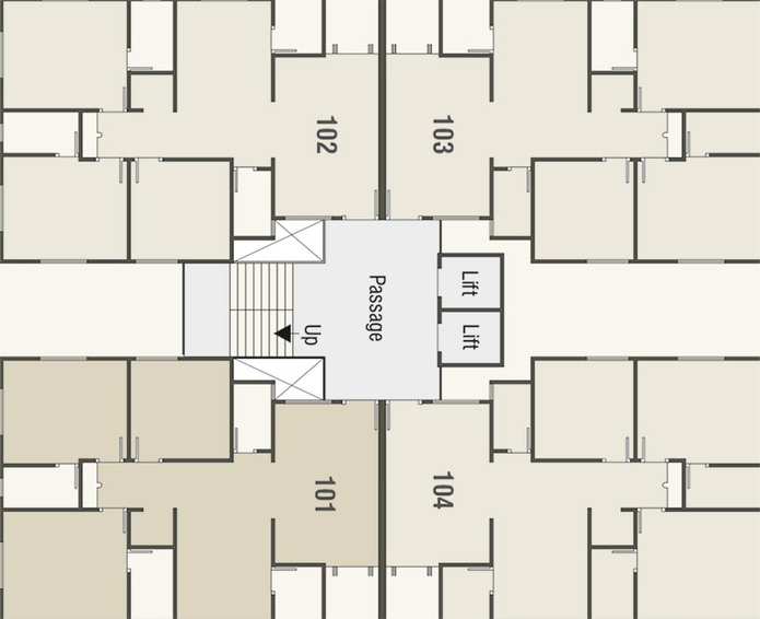 Floor Plan of Amar Nakshatra Heights in Chhani, Vadodara - Image 187736