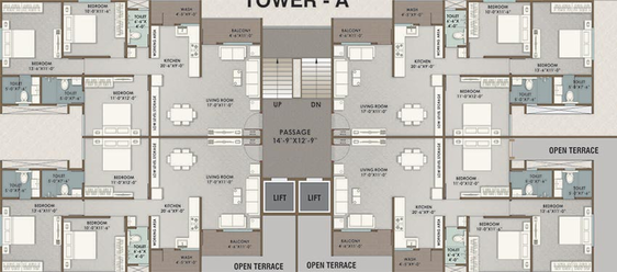 Floor Plan of Nandi N Crest in Sevasi, Vadodara - Image 187757