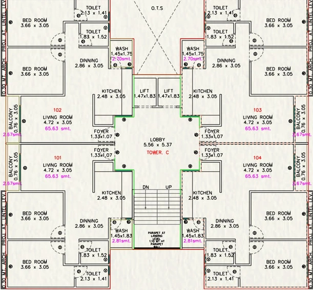 Floor Plan of Shreedhar Nand Icon in Atladara, Vadodara - Image 187767