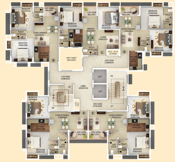 Floor Plan of Merlin Gangotri in Konnagar, Kolkata - Image 187878