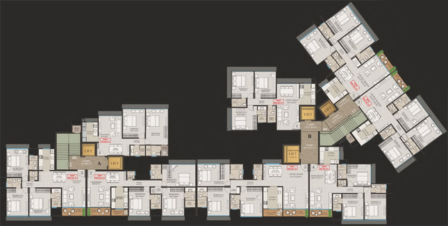 Floor Plan of Jet Gold Residences in Vile Parle East, Mumbai - Image 115815