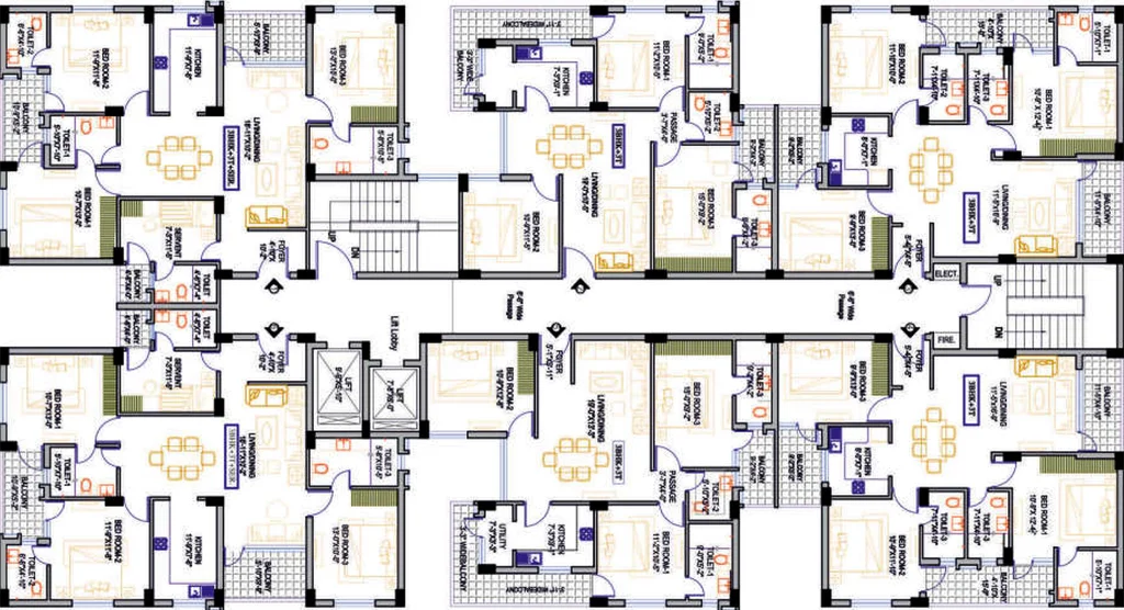 Floor Plan of Amrit Height 2 in Sushant Golf City, Lucknow - Image 188036