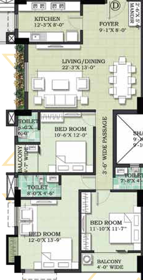 3 BHK Flat in Sun Sumukh in Ultadanga, Kolkata - Image 822267