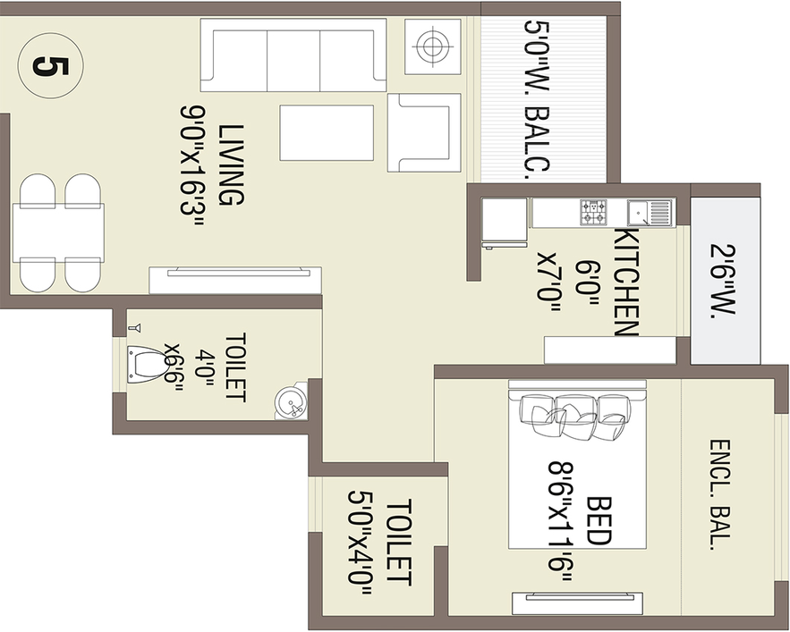 1 BHK Flat in Estquire Om Ganesh And Ashopalav CHSL in Nalasopara East, Palghar - Image 822268