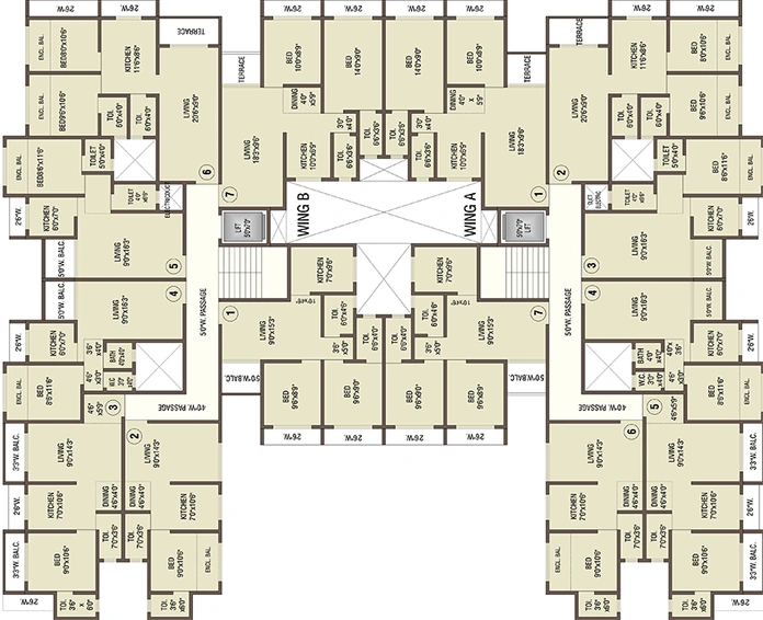 Floor Plan of Estquire Om Ganesh And Ashopalav CHSL in Nalasopara East, Palghar - Image 188088