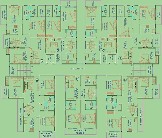 Floor Plan of Winsome PR Residency in Begampur, Patna - Image 188110