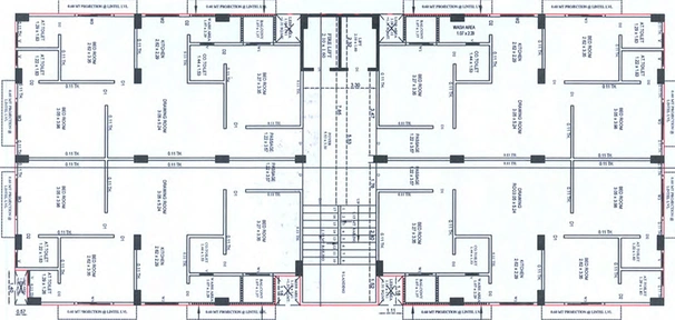 Floor Plan of Saket Heaven in Nana Chiloda, Ahmedabad - Image 188221