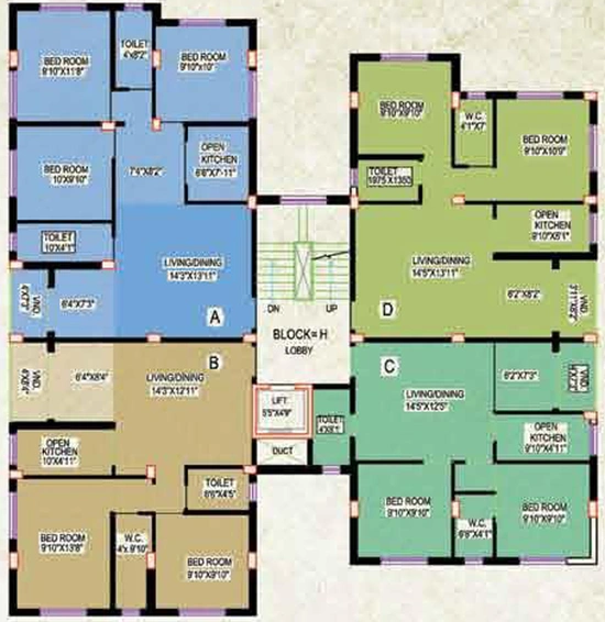 Floor Plan of Team Taurus Kabya in Joka, Kolkata - Image 188181