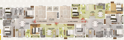 Floor Plan of Trustworthy The Pride in Kamalgazi, Kolkata - Image 188236