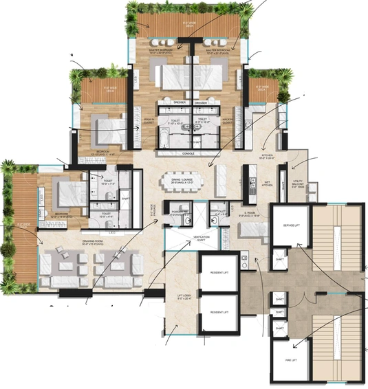 Floor Plan of Dasnac Westminster in Sector 146, Noida - Image 188290