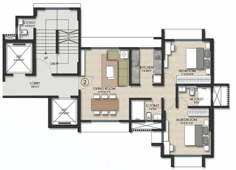 2 BHK Flat in Tropical Elegance in Khar West, Mumbai - Image 755737