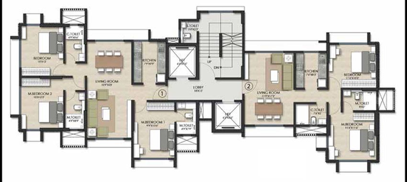 Floor Plan of Tropical Elegance in Khar West, Mumbai - Image 115868