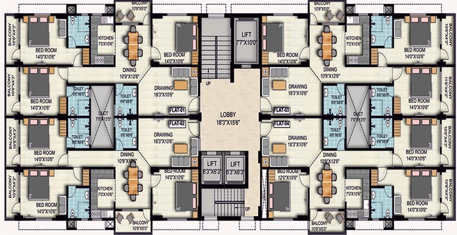Floor Plan of Nutan Lotus Plaza in Gola Road, Patna - Image 188398