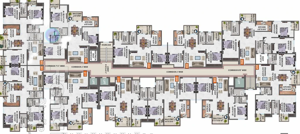 Floor Plan of Asterisk Parvati Enclave in Danapur, Patna - Image 188424