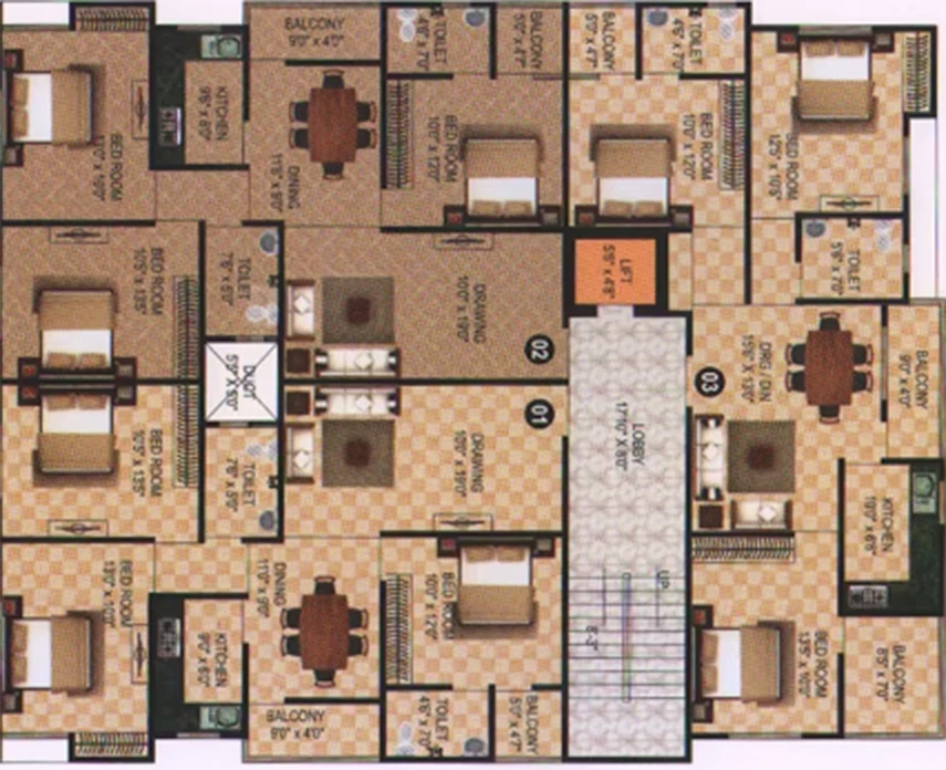 Floor Plan of Astha Green City in Phulwari Sharif, Patna - Image 188429